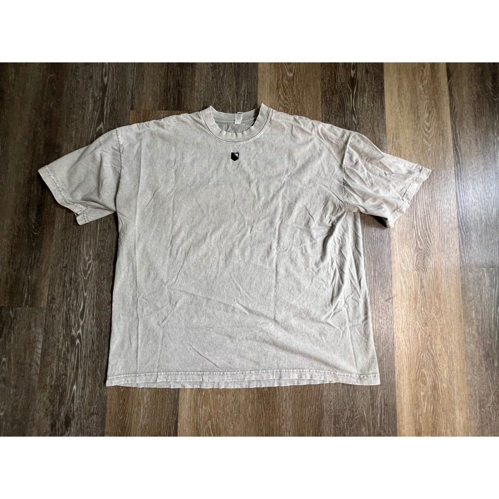 Los Angeles Apparel T-Shirt Mens 2XL Gray Heavyweight 6.5oz Boxy Logo Tee